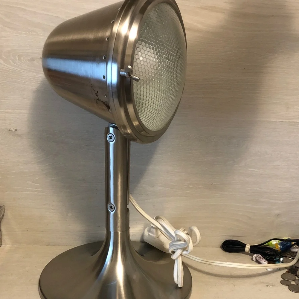 Art Deco Industrial Machine Age Modernist Space Age Electric Metal Lamp Pls Read